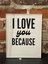 Load image into Gallery viewer, Dry Erase Framed LOVE Prints
