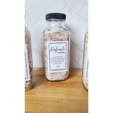 Load image into Gallery viewer, Refresh | Rosemary Spearmint Salt | Bath Soak 16 oz Jar