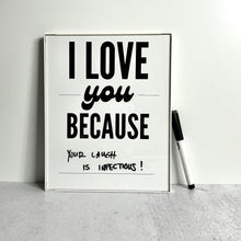 Load image into Gallery viewer, Dry Erase Framed LOVE Prints