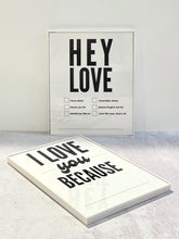 Load image into Gallery viewer, Dry Erase Framed LOVE Prints