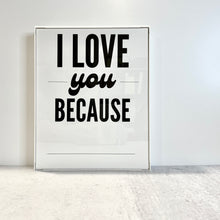 Load image into Gallery viewer, Dry Erase Framed LOVE Prints