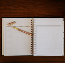 Load image into Gallery viewer, Grey Fabric Spiral Bound Dateless Planner | Weekly-Monthly Planner