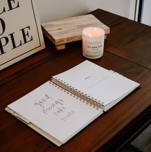 Load image into Gallery viewer, Grey Fabric Spiral Bound Dateless Planner | Weekly-Monthly Planner