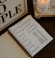 Load image into Gallery viewer, Grey Fabric Spiral Bound Dateless Planner | Weekly-Monthly Planner