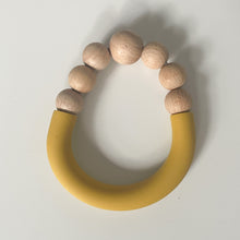 Load image into Gallery viewer, Beaded Beechwood Ring Teether