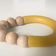 Load image into Gallery viewer, Beaded Beechwood Ring Teether