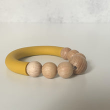 Load image into Gallery viewer, Beaded Beechwood Ring Teether