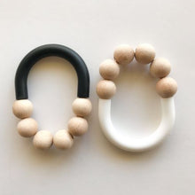 Load image into Gallery viewer, Beaded Beechwood Ring Teether