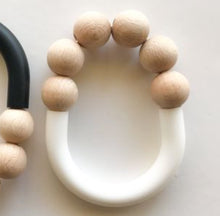 Load image into Gallery viewer, Beaded Beechwood Ring Teether