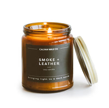 Load image into Gallery viewer, Smoke + Leather Candle | Amber Jar by Calyan Wax
