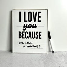 Load image into Gallery viewer, Dry Erase Framed LOVE Prints
