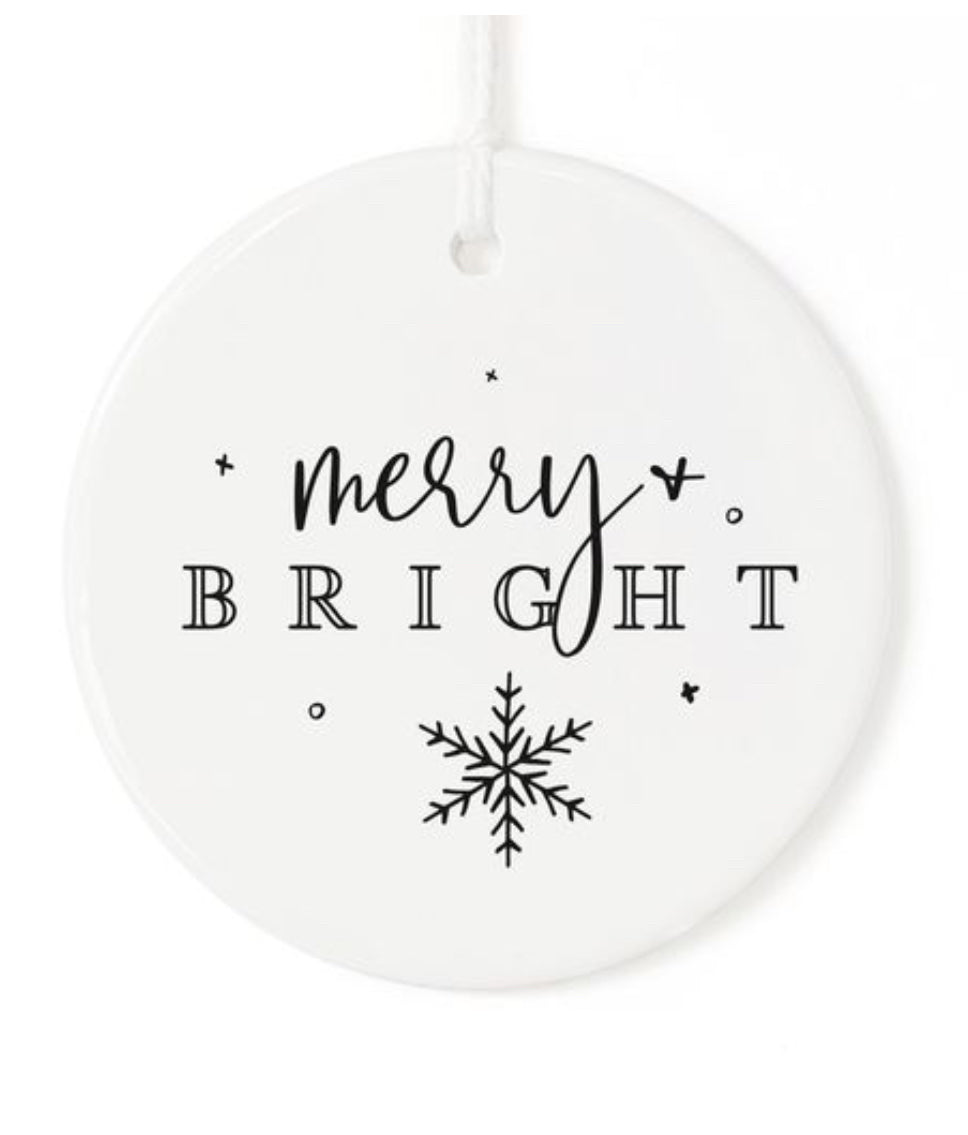 Merry + Bright | Porcelain Ornament