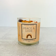 Load image into Gallery viewer, Peace and Love 10oz Natural Botanical Candle

