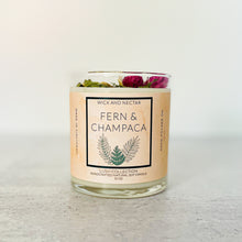 Load image into Gallery viewer, Fern and Champaca 10oz Natural Botanical Candle
