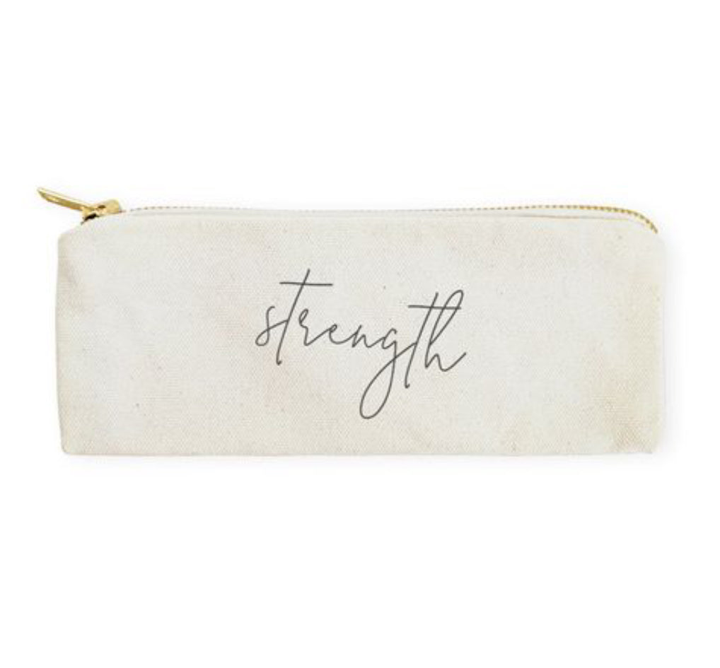 Strength | Cotton Canvas Pencil Case and Travel Pouch