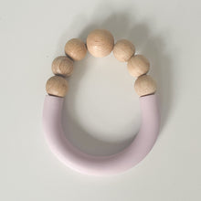 Load image into Gallery viewer, Beaded Beechwood Ring Teether
