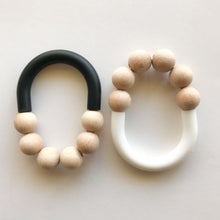 Load image into Gallery viewer, Beaded Beechwood Ring Teether
